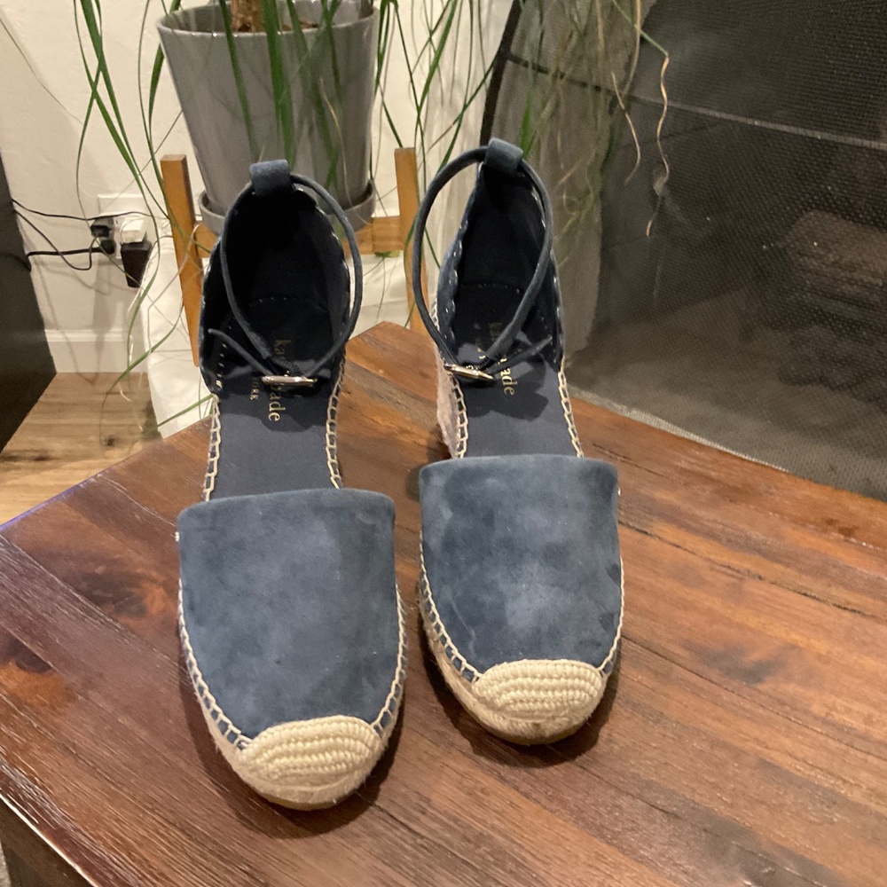Kate Spade Blue Wedges - Picture 2 of 9